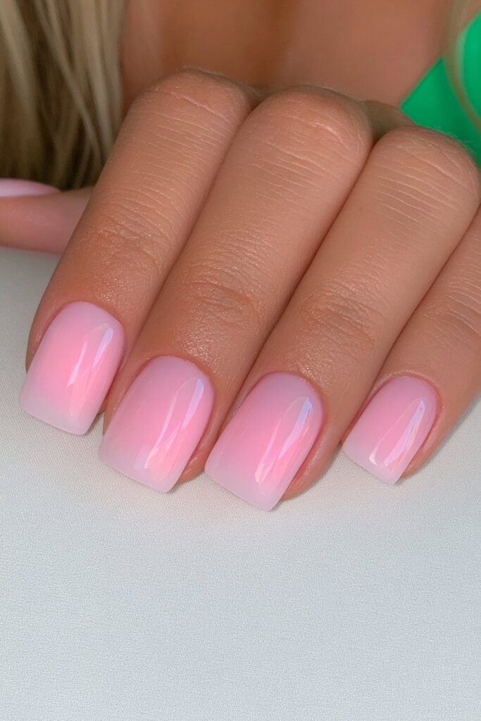 Jelly lilac short nails