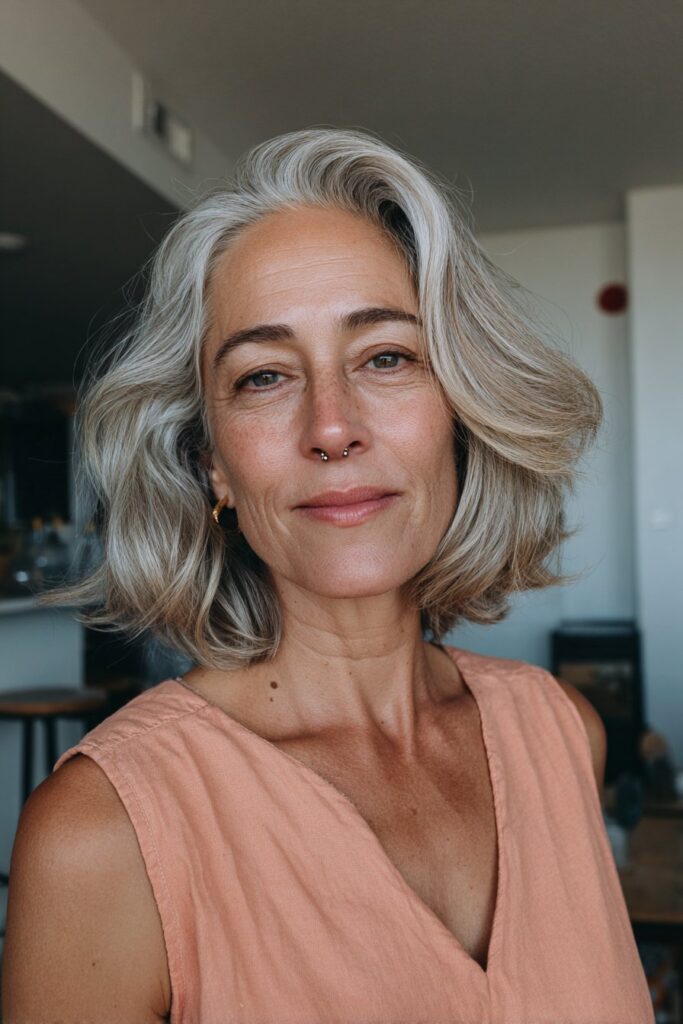 15 Layered Bob Hairstyles for Over 60 (That Add Volume) 13 Layered lob hairstyle for women over 60