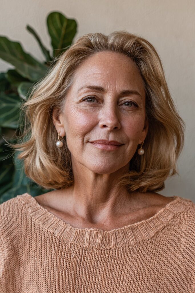 25 Layered Lob Hairstyles for Women Over 50 That Add Volume 26 Layered lob with flipped ends