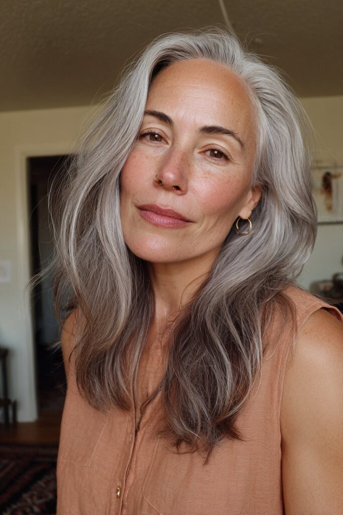 15 Flattering Layered Hairstyles for Women Over 50 11 Long layered haircut for women over 50