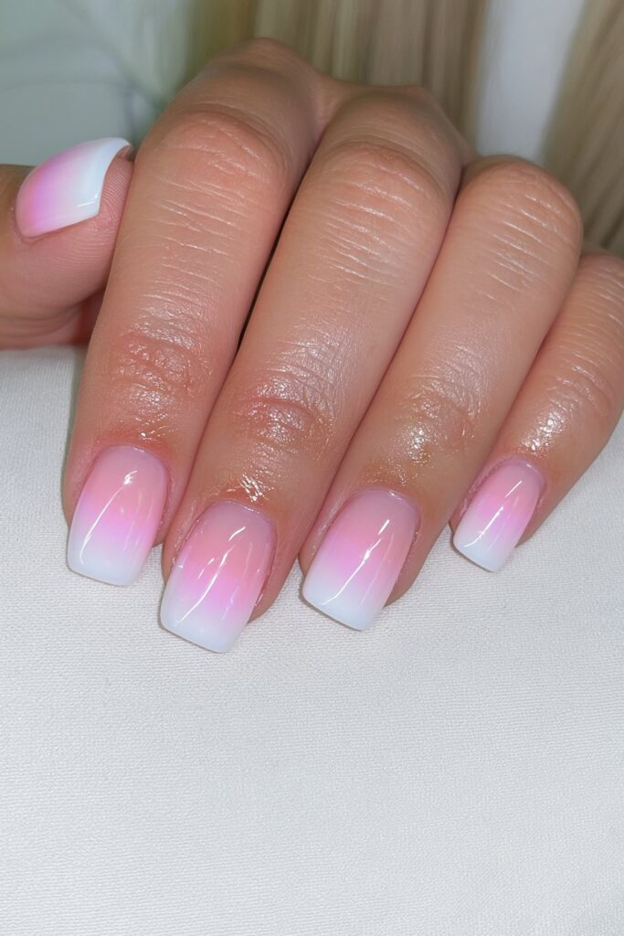 22 Back to School Nails for Teachers That Are Professional 2 Milky white sheer teacher nails