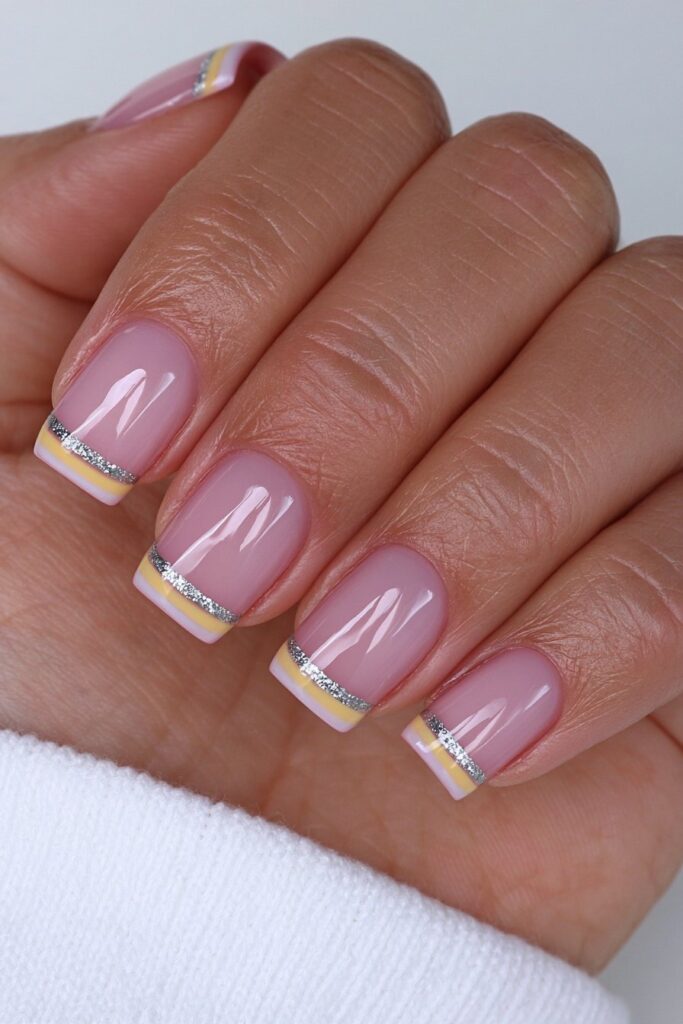 22 Back to School Nails for Teachers That Are Professional 6 Pencil French tip teacher nails