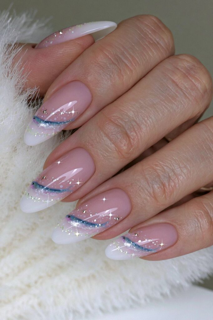 Sardine accent nail art