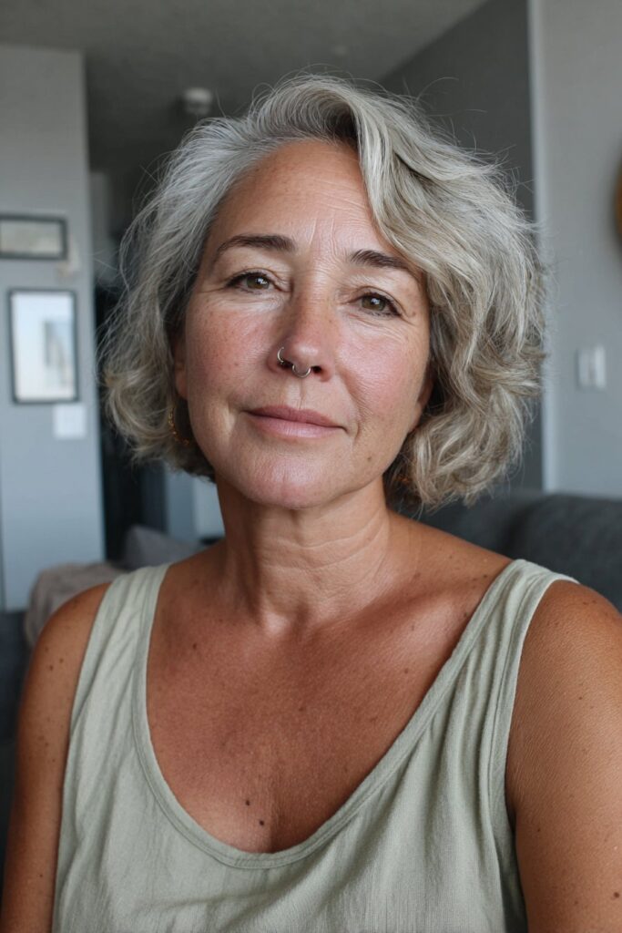 15 Layered Bob Hairstyles for Over 60 (That Add Volume) 12 Shaggy layered bob for women over 60