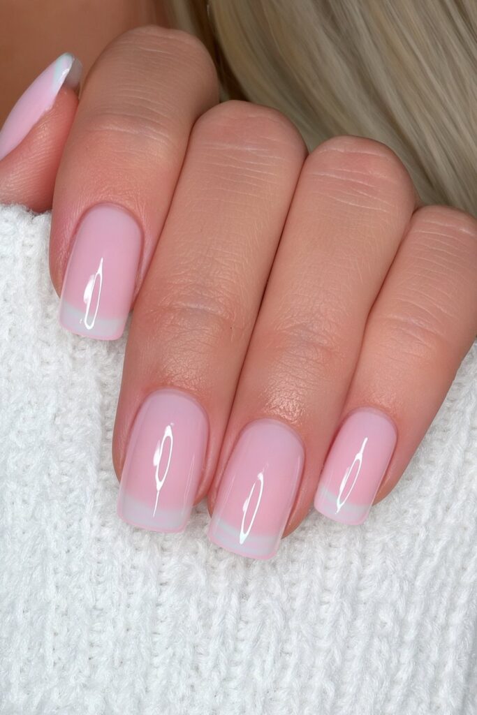 Sheer lilac jelly nails