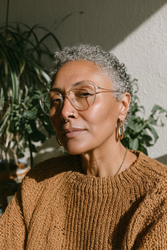 25 Short Hairstyles for Women Over 50 That Look Fresh 16 Short afro for women over 50