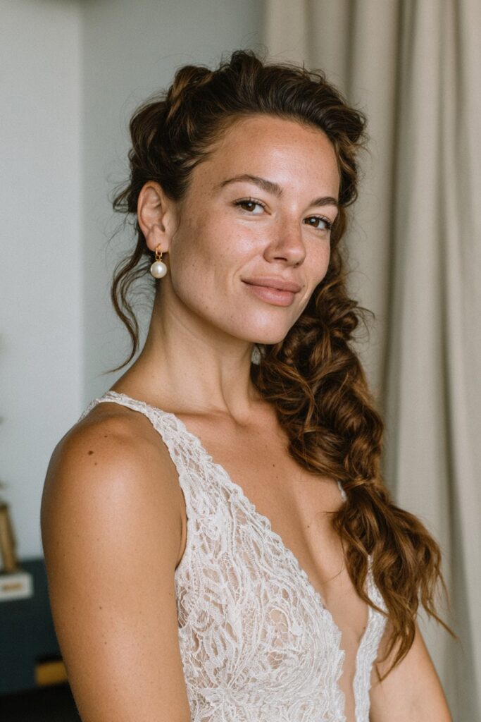 25 Beautiful Bubble Ponytail Hairstyles for Wedding 10 Side bubble ponytail for wedding