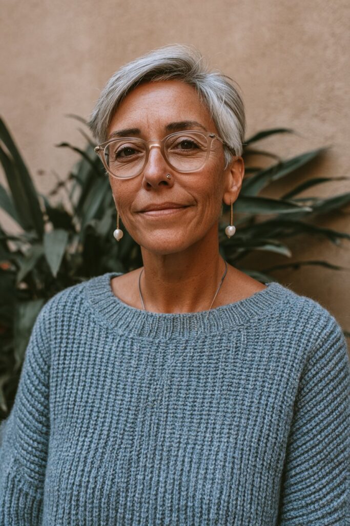 25 Short Hairstyles for Women Over 50 That Look Fresh 21 Silver pixie for women over 50