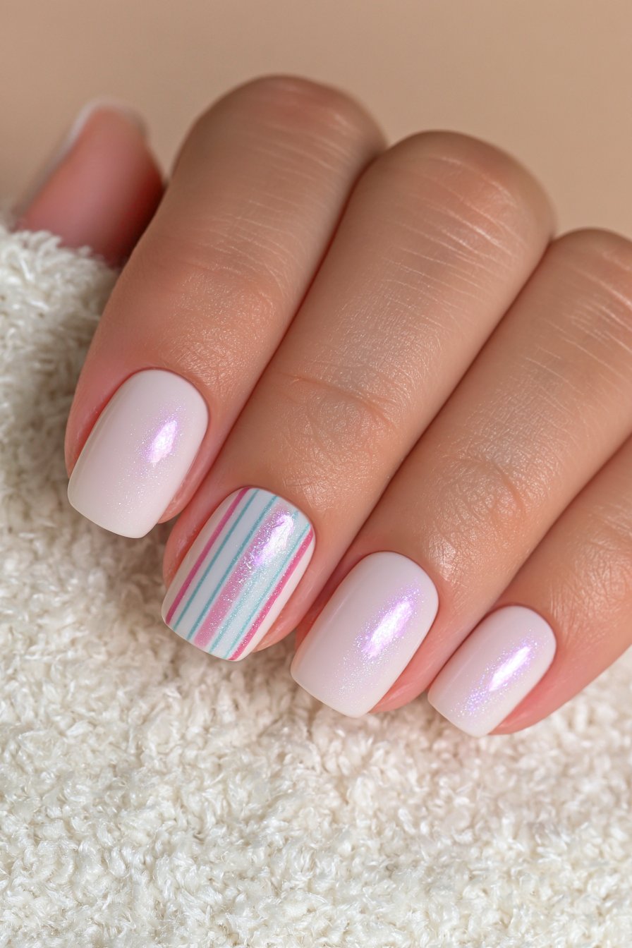 Single Notebook Line Accent Nail
