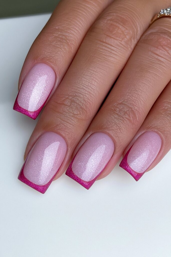 Spicy French short nails