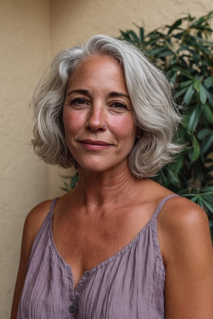 15 Flattering Layered Hairstyles for Women Over 50 14 Stacked bob for women over 50
