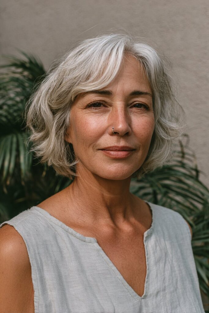 15 Layered Bob Hairstyles for Over 60 (That Add Volume) 1 Stacked layered bob for women over 60