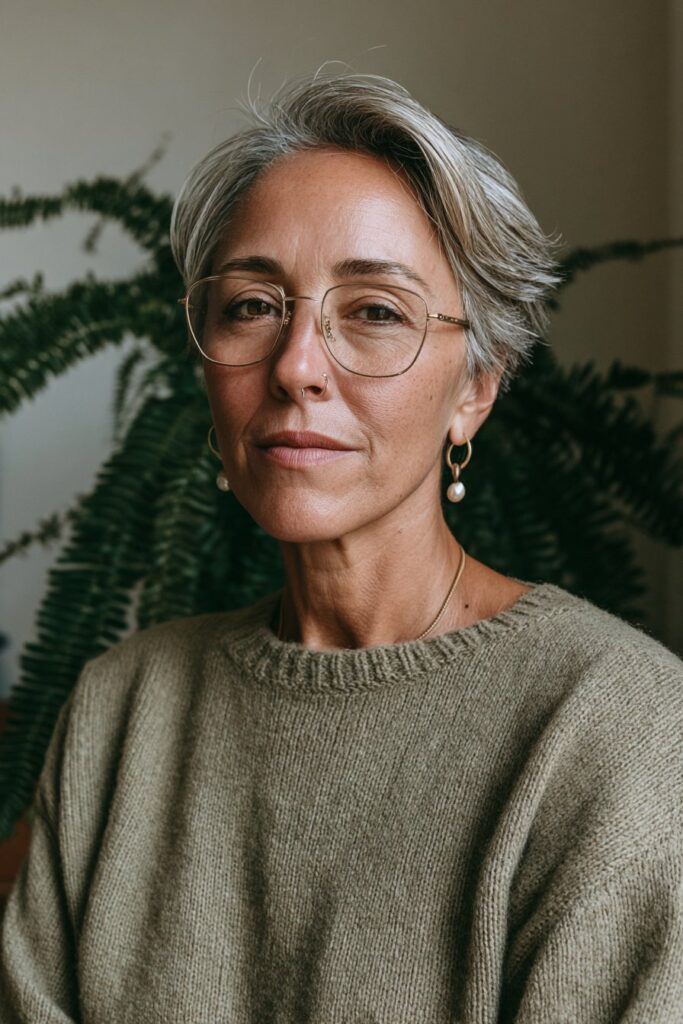 25 Short Hairstyles for Women Over 50 That Look Fresh 11 Stacked pixie bob for women over 50