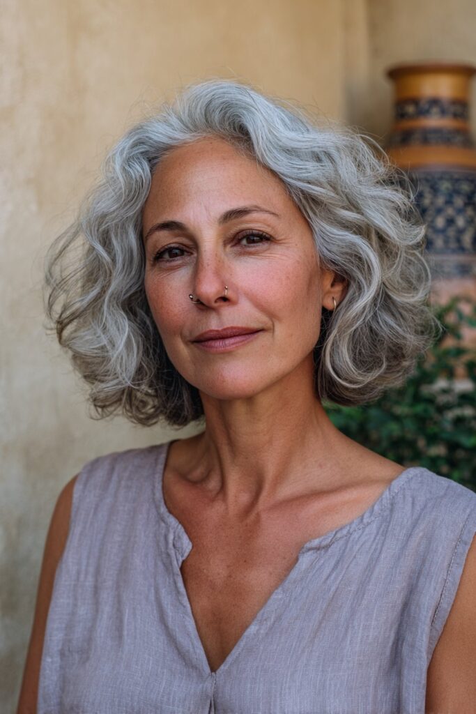 Grey tapered cut for women over 50