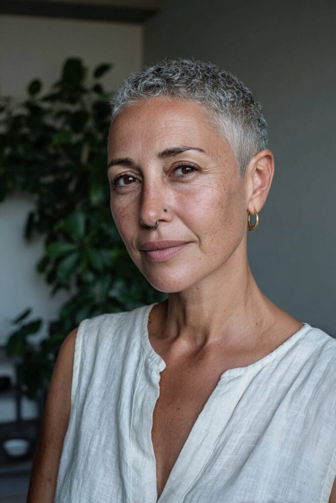 12 Undercut Edgy Choppy Pixie Cuts for Women Over 50 (Bold & Fierce) 1 Tapered pixie with undercut for women over 50