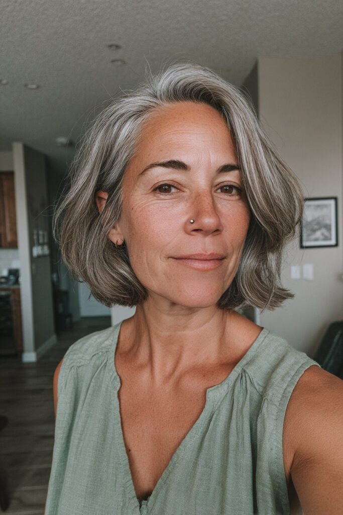 15 Layered Bob Hairstyles for Over 60 (That Add Volume) 7 Textured layered bob for women over 60