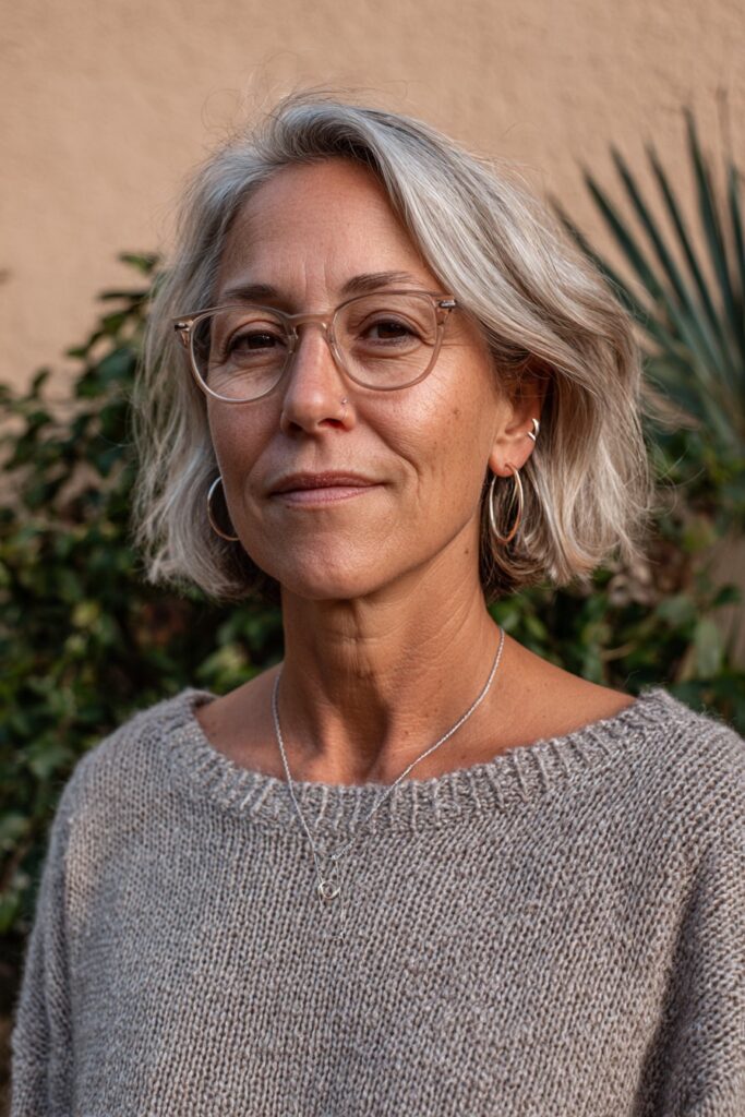 25 Short Hairstyles for Women Over 50 With Glasses 23 Textured crop for fine hair over 50