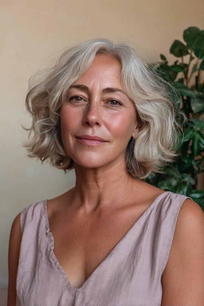 15 Layered Bob Hairstyles for Over 60 (That Add Volume) 16 Tousled layered bob for women over 60