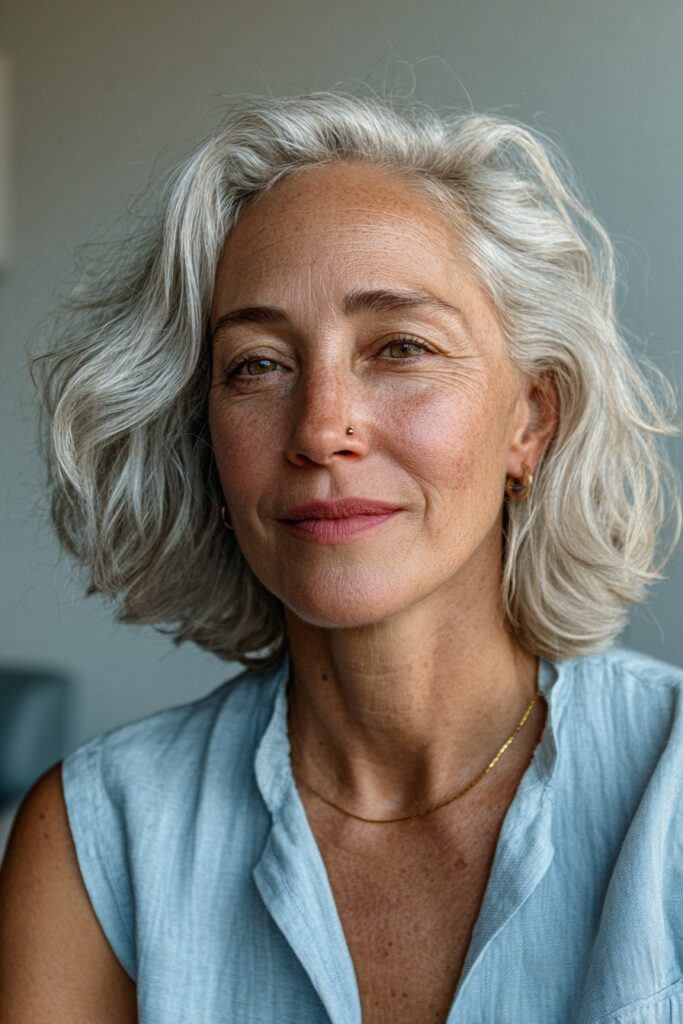 15 Layered Bob Hairstyles for Over 60 (That Add Volume) 15 Wavy layered bob for women over 60