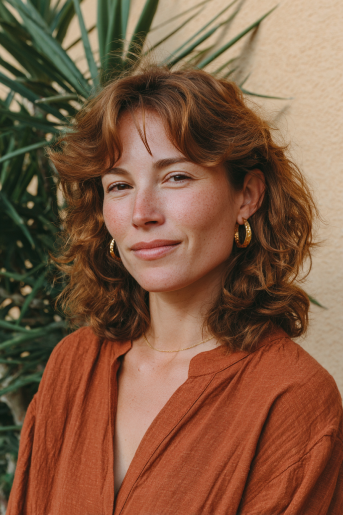 25 Medium Length Wispy Haircuts for Soft Effortless Movement 22 Wispy 70s-inspired shag haircut
