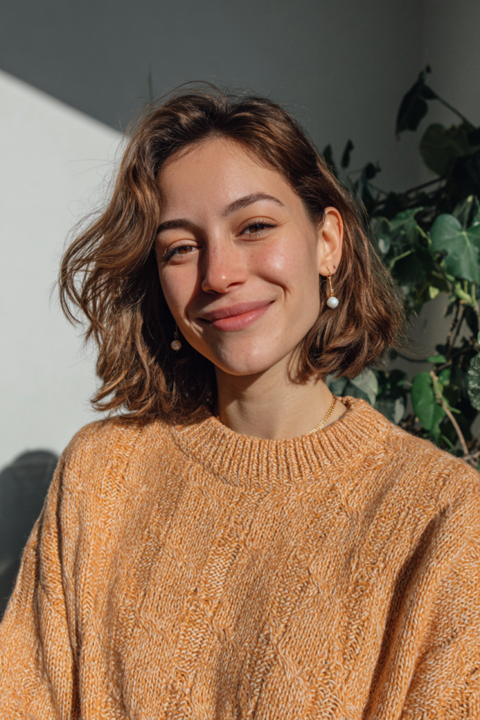 25 Medium Length Wispy Haircuts for Soft Effortless Movement 16 Wispy flipped-out layered haircut