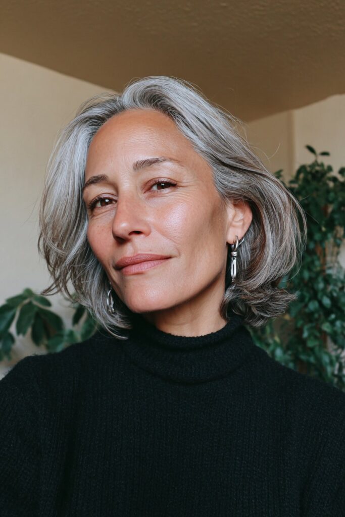 25 Layered Lob Hairstyles for Women Over 50 That Add Volume 18 Wolf-inspired layered lob over 50