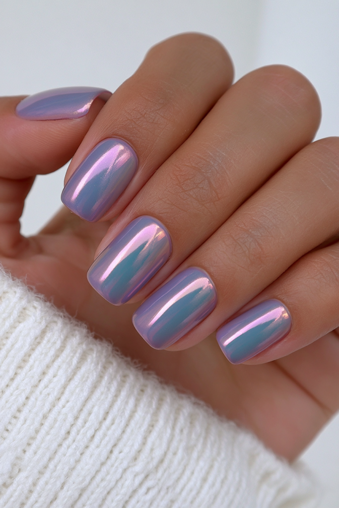 22 Back to School Nails for Teachers That Are Professional 14 Navy chrome teacher nails