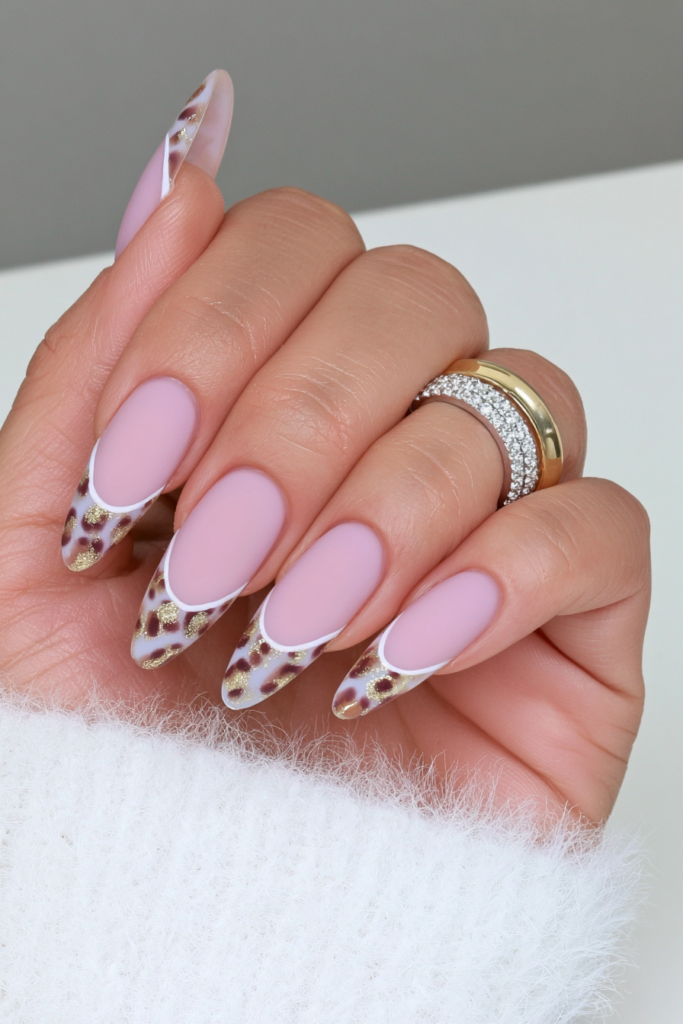 Animal print ombré nails