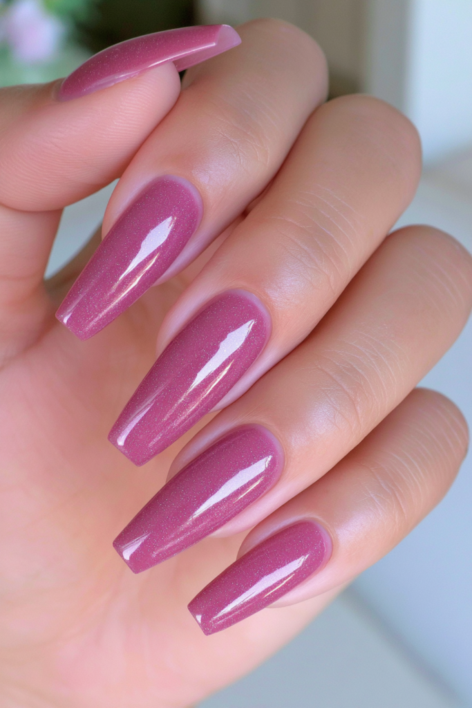Deep crimson garnet nails