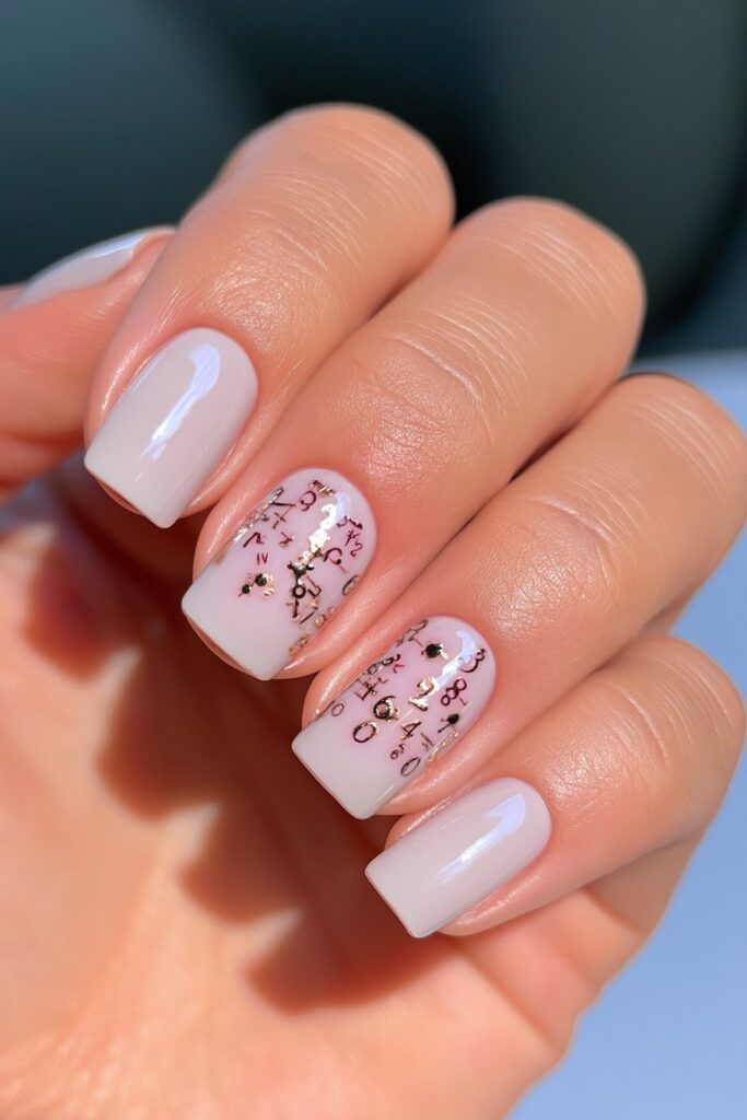 25 Back to School Acrylic Nails for Real Nail Art 7 ABC 123 lettering nail design