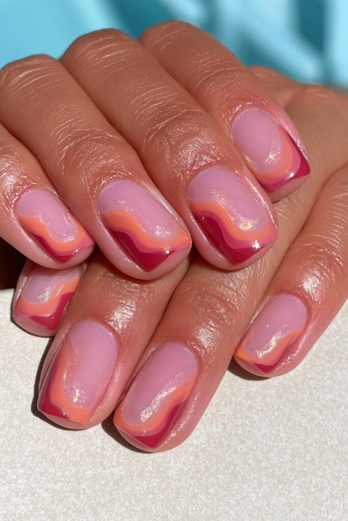 Bubble bath negative space nails