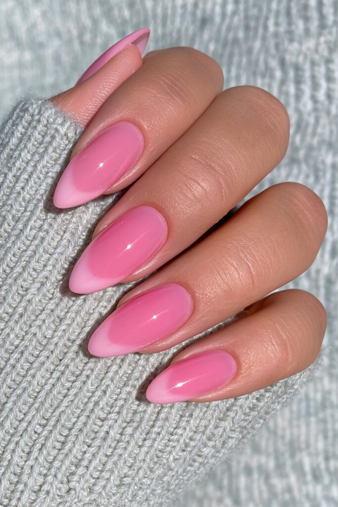 Bubble bath nude blend nails