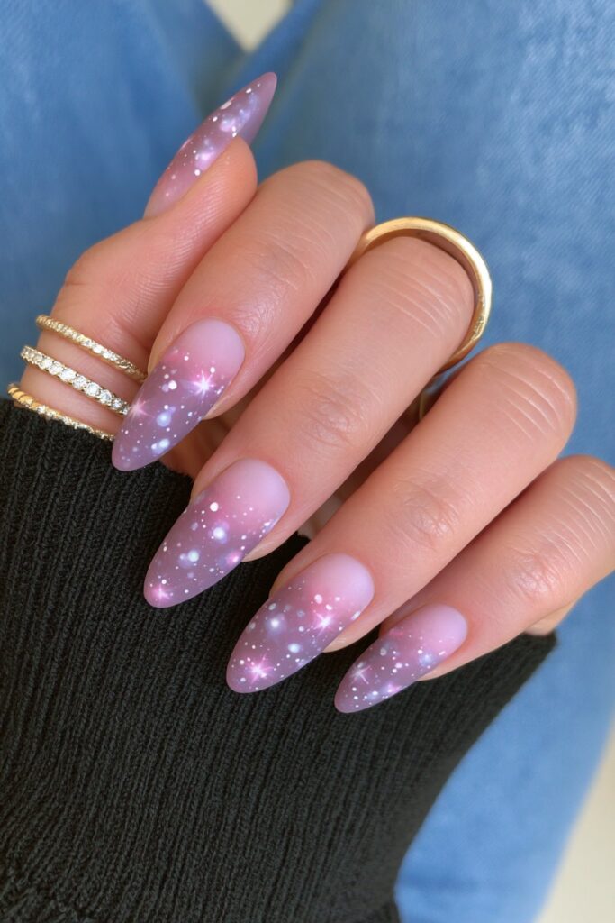 Burgundy velvet matte dot nails