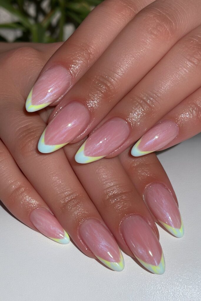 22 Butter Yellow Nail Ideas for the Prettiest Manicure 22 Butter yellow swirl nail design
