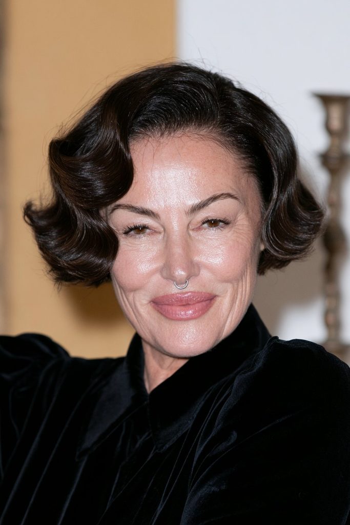 Classic finger waves Halloween hairstyle