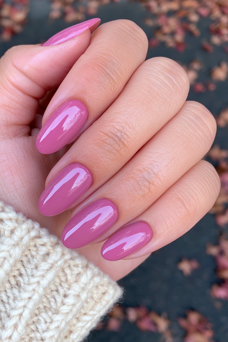 Deep Red Brown Boheme Nails
