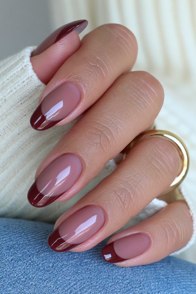 Espresso brown fall nails