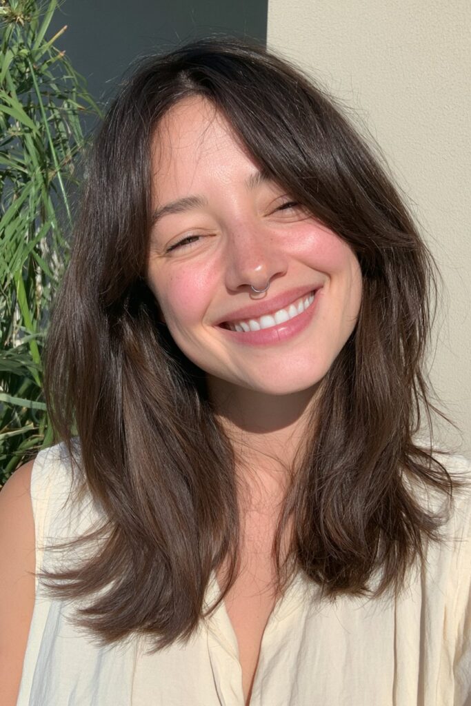 22 Wolf Cuts for Straight Hair with Volume and Texture 8 Face-framing wolf cut