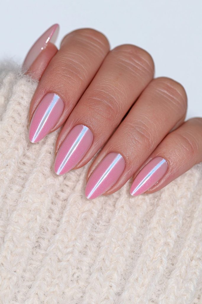 Glazed donut cat-eye nails with magnetic luminous dimension