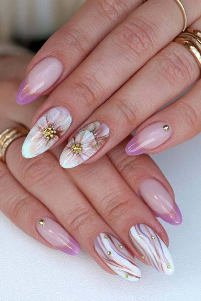 Harvest botanical ombré nails
