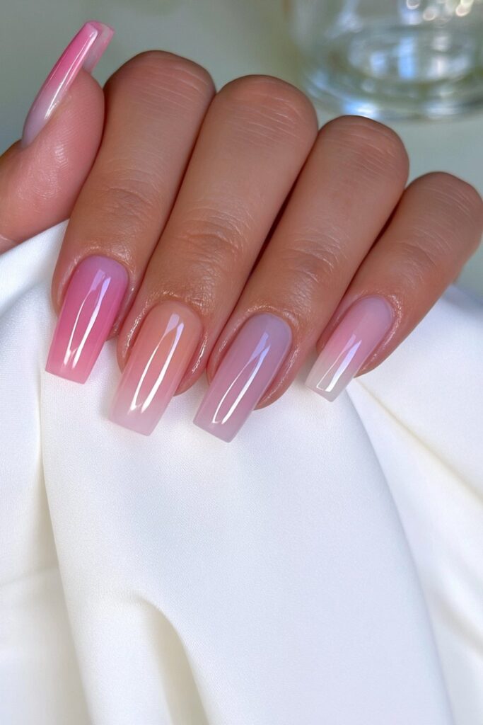 22 Pencil Nail Ideas for the Sharpest, Most Dramatic Point 10 Jelly sheer pencil-point nails