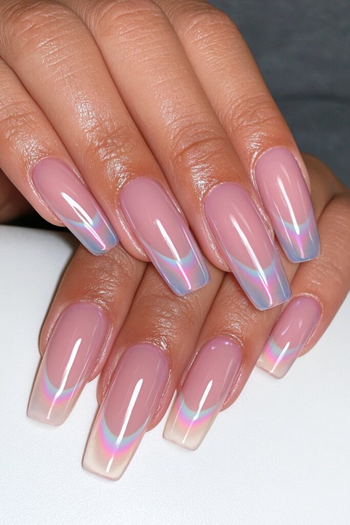 22 Blue Jelly Nail Designs for a Sheer, Glassy Manicure 18 Lavender blue jelly nails