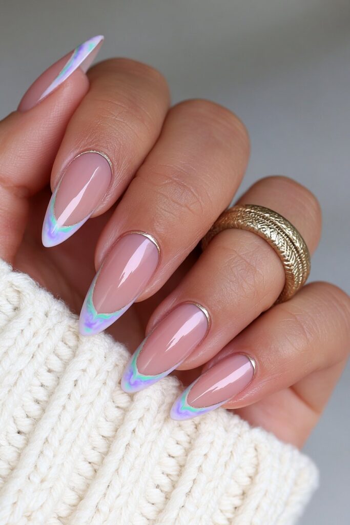 22 Pencil Nail Ideas for the Sharpest, Most Dramatic Point 23 Marble pencil-point nail design