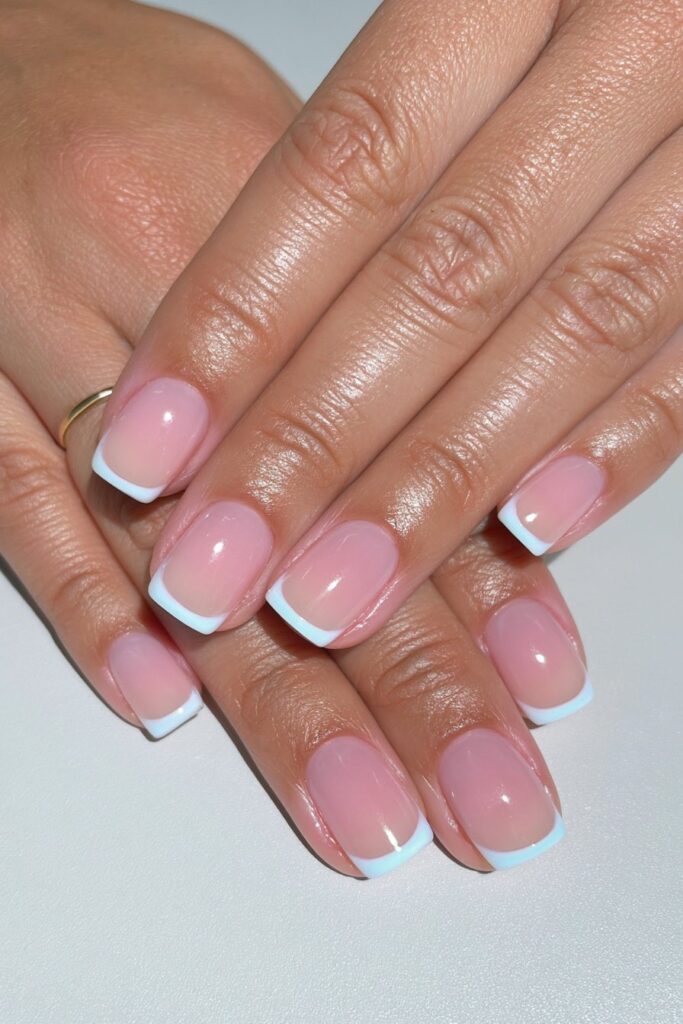 Micro French tip nails
