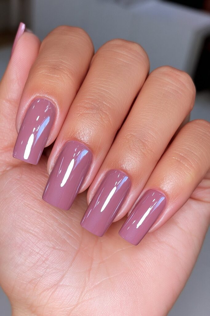 Mocha moss chrome two-tone nails