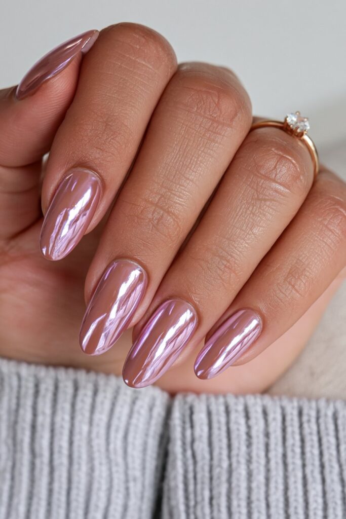 Moody chrome metallic nails