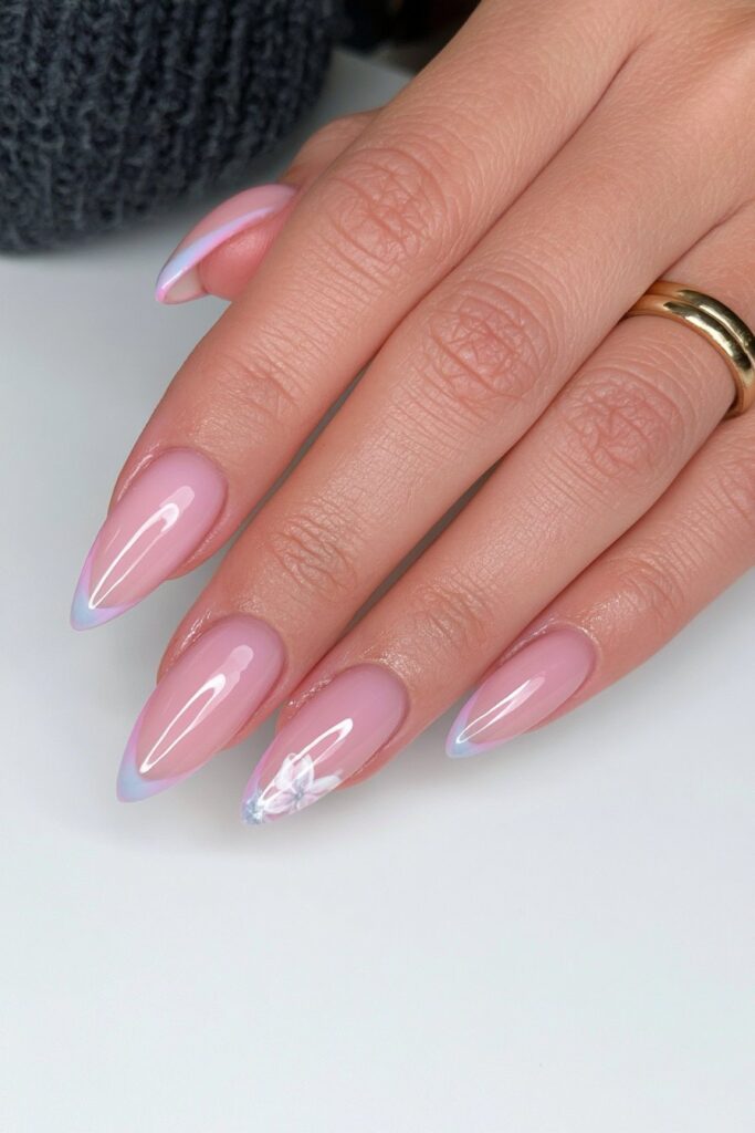 22 Pencil Nail Ideas for the Sharpest, Most Dramatic Point 11 Ombré pencil-point nail design