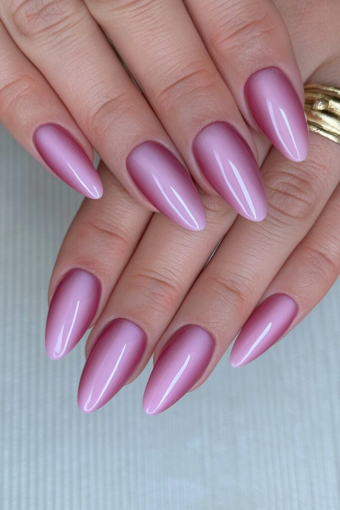 Pink burgundy swirl cat-eye nails