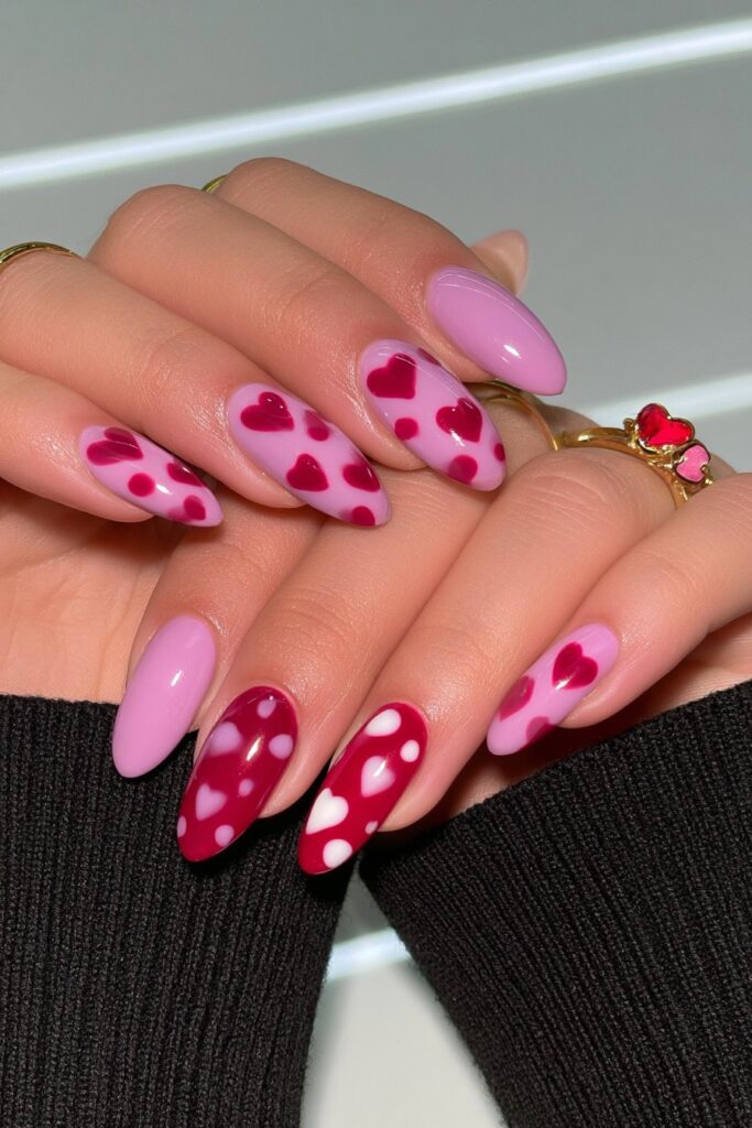 Reverse polka dot nail design