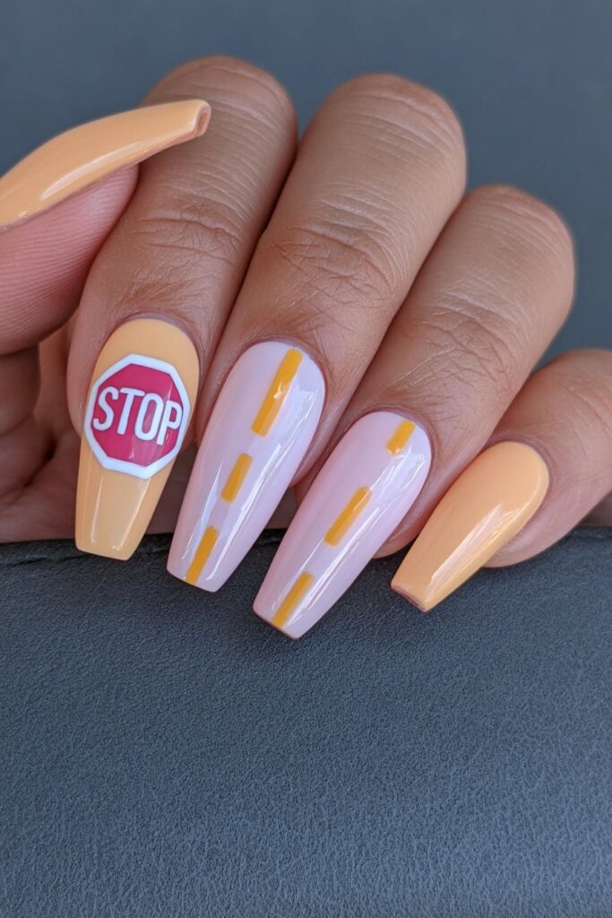 25 Back to School Acrylic Nails for Real Nail Art 24 School bus accent nail design